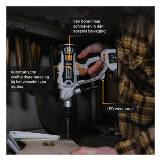 Batavia Accu schroefboormachine | Batavia | Twindrill (18V, Excl. accu en lader) 7063778 K170114348 - 5