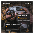 Batavia Accu schroefboormachine | Batavia | Twindrill (18V, Incl. accu en lader) 7064057 K170114349 - 4