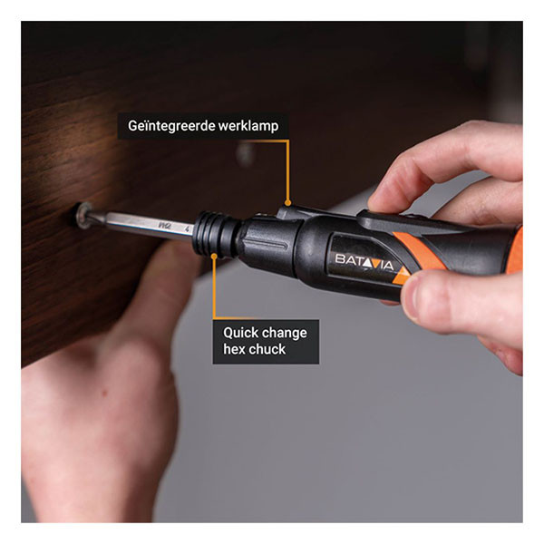 Batavia Accu schroevendraaier | Batavia | Maxxgrip | 44-delig (3.6V, Incl. Opbergkoffer, Oplaadbaar) 7064741 K170114336 - 5