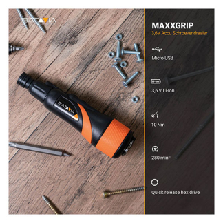 Batavia Accu schroevendraaier | Batavia | Maxxgrip | 44-delig (3.6V, Incl. Opbergkoffer, Oplaadbaar) 7064741 K170114336 - 7
