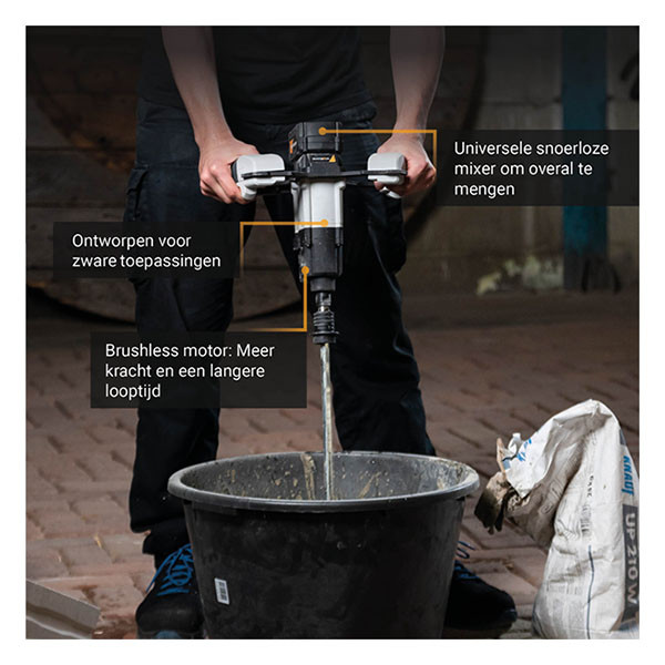 Batavia Accu verfmixer | Batavia | 120 mm (18V, Brushless, Excl. accu en lader) 7063459 K170114372 - 4