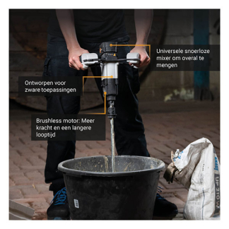 Batavia Accu verfmixer | Batavia | 120 mm (18V, Brushless, Excl. accu en lader) 7063459 K170114372 - 4