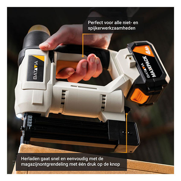 Batavia Elektrische tacker | Batavia (18V, Excl. accu en lader) 7064920 K170114355 - 5