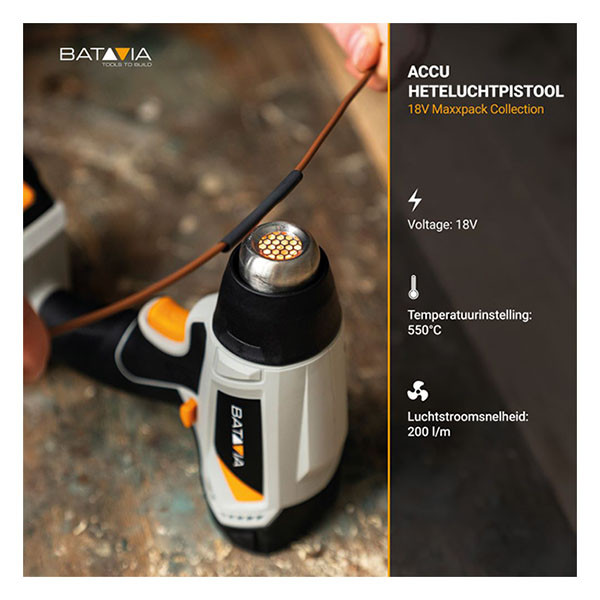 Batavia Heteluchtpistool | Batavia | 18V (350°C, 550°C, Excl. accu en lader) 7064918 K170114371 - 10