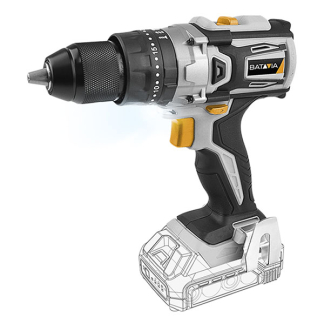 Batavia Klopboormachine | Batavia (18V, Brushless, Koffer, Incl. accu en lader) 7062722 K170114351 - 2