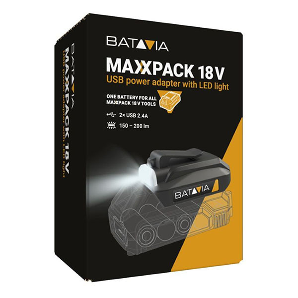 Batavia Laadadapter | Batavia | Maxxpack (18V, USB powerbank, Zaklamp) 7064210 K170114307 - 3