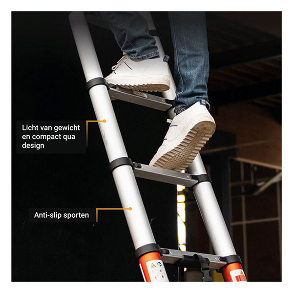 Batavia Ladder | Batavia | Giraffe AIR | 2.63 meter (9 treden, Inschuifbaar) 7063650 K170114375 - 5