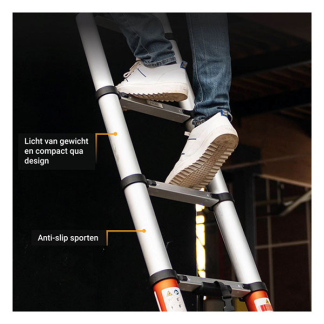 Batavia Ladder | Batavia | Giraffe AIR | 2.63 meter (9 treden, Inschuifbaar) 7063650 K170114375 - 5