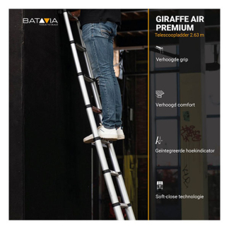 Batavia Ladder | Batavia | Giraffe AIR | 2.63 meter (9 treden, Inschuifbaar) 7063650 K170114375 - 7