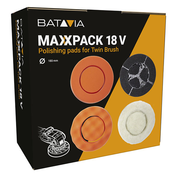 Batavia Polijstpads | Batavia | Twinbrush Premium (2x schuim, 1x wol) 7064555 K170114329 - 3