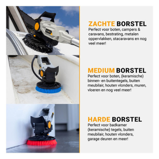 Batavia Reinigingsborstel | Batavia | Twinbrush Premium (18V, Verstelbare knop, Excl. accu en lader) 7064170 K170114321 - 7