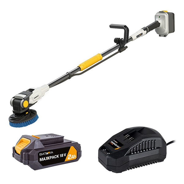 Batavia Reinigingsborstel | Batavia | Twinbrush Premium (18V, Verstelbare knop, Incl. accu en lader) 7064304 K170114322 - 1