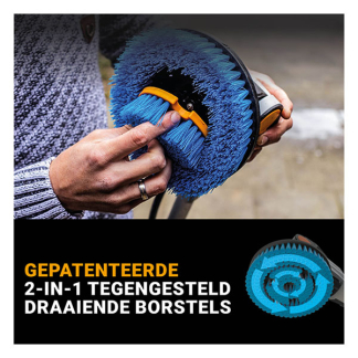 Batavia Reinigingsborstel | Batavia | Twinbrush Premium (18V, Verstelbare knop, Incl. accu en lader) 7064304 K170114322 - 6