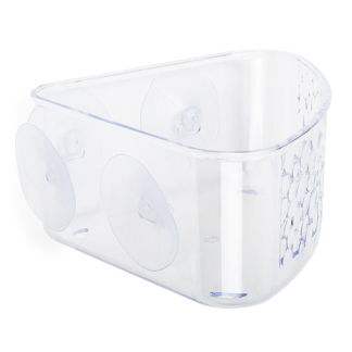Bathroom Solutions Doucherek | Bathroom Solutions (18 x 18 x 8.5 cm, Driehoek, Met zuignappen, Transparant) 170455990 K010830145 - 1
