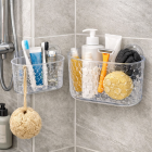 Bathroom Solutions Doucherek | Bathroom Solutions (19 x 12 x 19 cm, Kunststof, Met zuignappen, Transparant) 170455960 K010830142 - 3