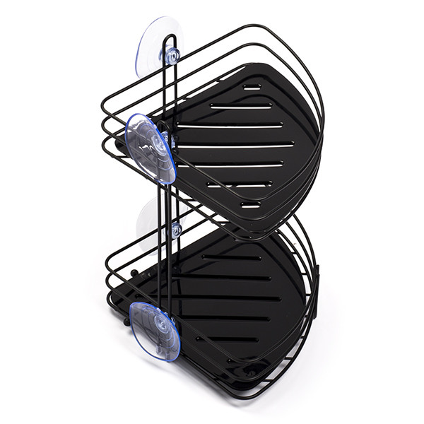 Bathroom Solutions Doucherek | Bathroom Solutions (20 x 20 x 23 cm, Driehoek, 2-laags, Zwart) C80621420 K010830150 - 1