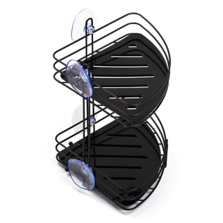 Bathroom Solutions Doucherek | Bathroom Solutions (20 x 20 x 23 cm, Driehoek, 2-laags, Zwart) C80621420 K010830150 - 1