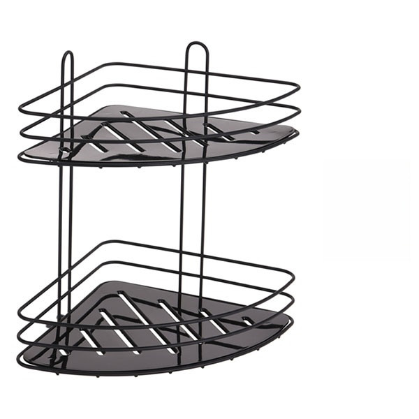 Bathroom Solutions Doucherek | Bathroom Solutions (20 x 20 x 23 cm, Driehoek, 2-laags, Zwart) C80621420 K010830150 - 2