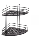 Bathroom Solutions Doucherek | Bathroom Solutions (20 x 20 x 23 cm, Driehoek, 2-laags, Zwart) C80621420 K010830150 - 2