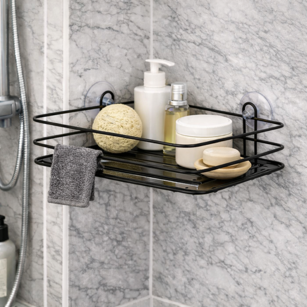 Bathroom Solutions Doucherek | Bathroom Solutions (26 x 11 x 9 cm, Rechthoek, 1-laags, Zwart) C80621380 K010830147 - 2