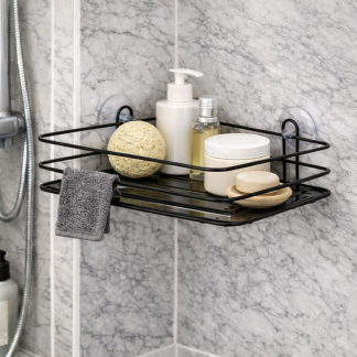 Bathroom Solutions Doucherek | Bathroom Solutions (26 x 11 x 9 cm, Rechthoek, 1-laags, Zwart) C80621380 K010830147 - 2