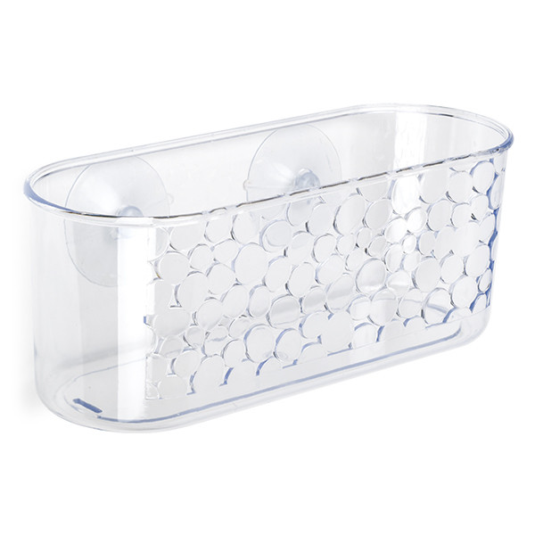 Bathroom Solutions Doucherek | Bathroom Solutions (26 x 9.5 x 10 cm, Kunststof, Met zuignappen, Transparant) 170455980 K010830144 - 1