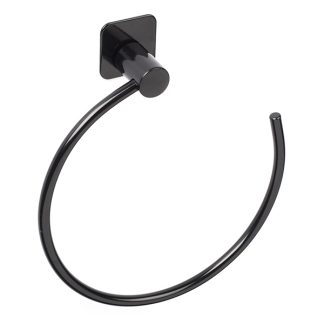 Bathroom Solutions Handdoekrek | Bathroom Solutions (27 x 6 x 21 cm, Rond, Zwart) 404002740 K010830162