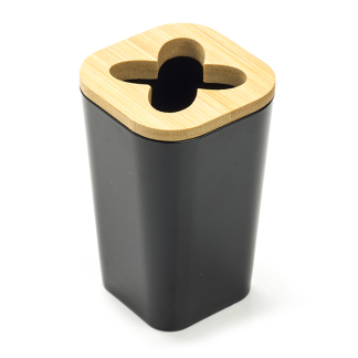 Bathroom Solutions Tandenborstelhouder | Bathroom Solutions (7 x 7 x 12 cm, Kunststof, Zwart) 170456650 K010830173 - 1