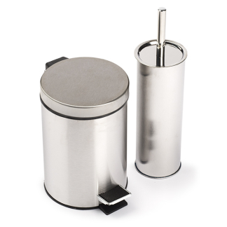 Bathroom Solutions Wc-accessoires set | Bathroom Solutions (Pedaalemmer, Toiletborstel met houder, RVS) 170481400 K010830184 - 1