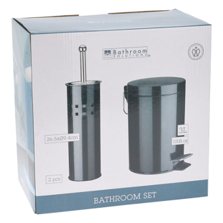 Bathroom Solutions Wc-accessoires set | Bathroom Solutions (Pedaalemmer, Toiletborstel met houder, Zwart) 170481410 K010830185 - 4