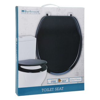 Bathroom Solutions Wc-bril | Bathroom Solutions (18 inch, MDF, Zwart) SR9000030 K010830180 - 4