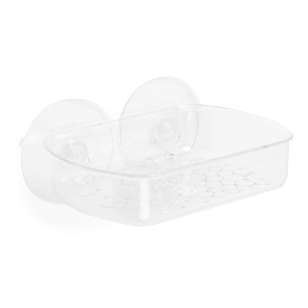 Bathroom Solutions Zeepbakje | Bathroom Solutions (13.5 x 9.5 x 3 cm, Kunststof, Met zuignappen, Transparant) 170456010 K010830146 - 1