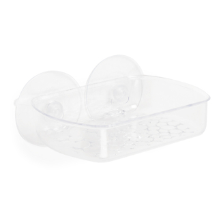 Bathroom Solutions Zeepbakje | Bathroom Solutions (13.5 x 9.5 x 3 cm, Kunststof, Met zuignappen, Transparant) 170456010 K010830146