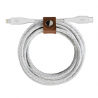Belkin Apple Lightning kabel | 1.2 meter (Nylon, Leren bandje, Wit) F8J243bt04-WHT C010214182 Belkin Apple Lightning kabel | 1.2 meter (Nylon, Leren bandje, Wit) F8J243bt04-WHT C010214182