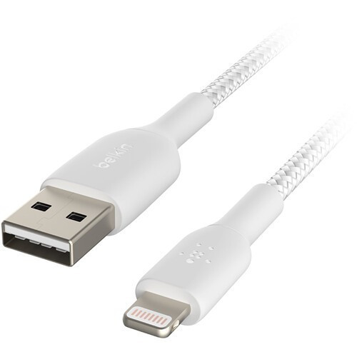Belkin Apple oplaadkabel | Lightning ↔ USB A | Belkin | 1 meter (Nylon, Wit) CAA002bt1MWH C010214178 - 1