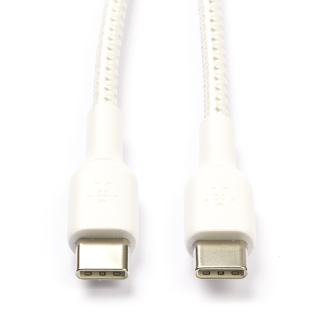 Belkin Apple oplaadkabel | USB C ↔ USB C 2.0 | 1 meter (Power Delivery, Nylon, Wit) CAB004bt1MWH M010214165 - 