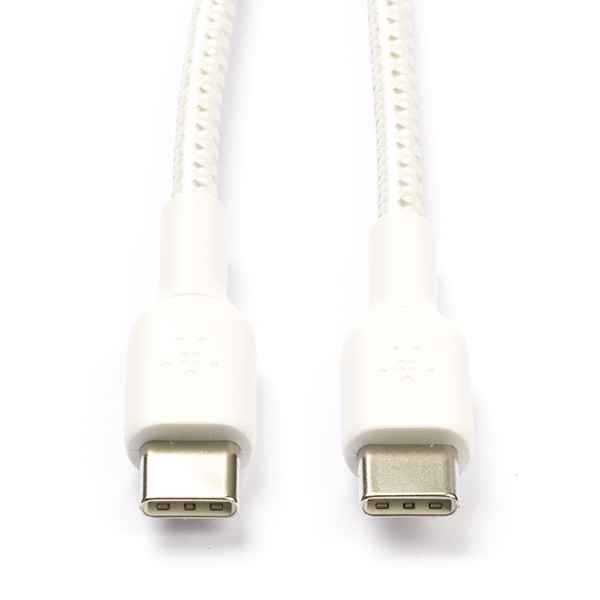 Belkin Lenovo tablet oplaadkabel | USB C ↔ USB C | 1 meter (USB 2.0, 12W, 480 Mbps, Nylon, Wit) CAB004bt1MWH L010214165 - 1