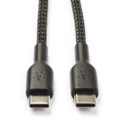 Belkin Motorola oplaadkabel | USB C ↔ USB C | 1 meter (USB 2.0, 480 Mbps, , Nylon, Zwart) CAB004bt1MBK D010214166 - 1