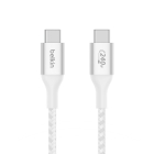 Nokia oplaadkabel | USB C ↔ USB C | Belkin | 2 meter (USB 2.0, 240W, 480 Mbps, Nylon, Wit)