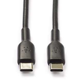 Belkin OnePlus oplaadkabel | USB C ↔ USB C | 1 meter (USB 2.0, 480 Mbps, Zwart) CAB003bt1MBK F010214163 - 1
