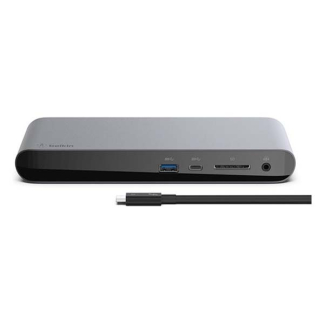 Belkin Thunderbolt 3 dock Pro | Belkin (4K@60Hz, DisplayPort, USB C, USB A, Kaartlezer, Mini jack, Ethernet, Voor Mac en Windows) F4U097vf K010405014 - 2