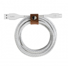Belkin USB A naar USB C kabel | 1.2 meter | USB 2.0 (Nylon, Leren bandje, Wit) F2CU069bt04-WHT K010214167