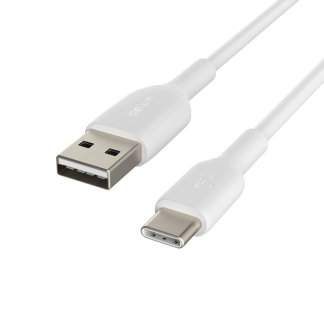 Belkin USB A naar USB C kabel | Belkin | 3 meter | USB 2.0 (15W, 480 Mbps, Wit) CAB001BT3MWH K010221130 - 1