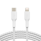 Belkin USB C naar Lightning kabel | Belkin | 2 meter | USB 2.0 (12W, 480 Mbps, Nylon, Wit) CAA004BT2MWH K010221132 - 1