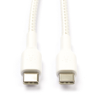 USB C naar USB C kabel | 1 meter | USB 2.0 (Power Delivery, Nylon, Wit)