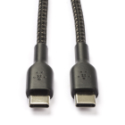 USB C naar USB C kabel | 1 meter | USB 2.0 (Power Delivery, Nylon, Zwart)