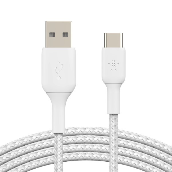 Belkin Xiaomi oplaadkabel | USB A ↔ USB C | Belkin | 3 meter (USB 2.0, 12W, 480 Mbps, Nylon, Wit) CAB002BT3MWH X010221128 - 1