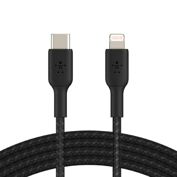 Belkin iPad oplaadkabel | USB C ↔ Lightning | Belkin | 1 meter (USB 2.0, 12W, 480 Mbps, Nylon, Zwart) CAA004BT1MBK I010221135 - 1