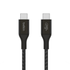 Belkin iPhone oplaadkabel | USB C ↔ USB C | Belkin | 1 meter (USB 2.0, 240W, 480 Mbps, Nylon, Zwart) CAB015BT1MBK A010221127 - 1