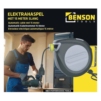 Benson Automatische kabelhaspel | Benson | 15 meter (1-voudig) 15103 K100100555 - 2